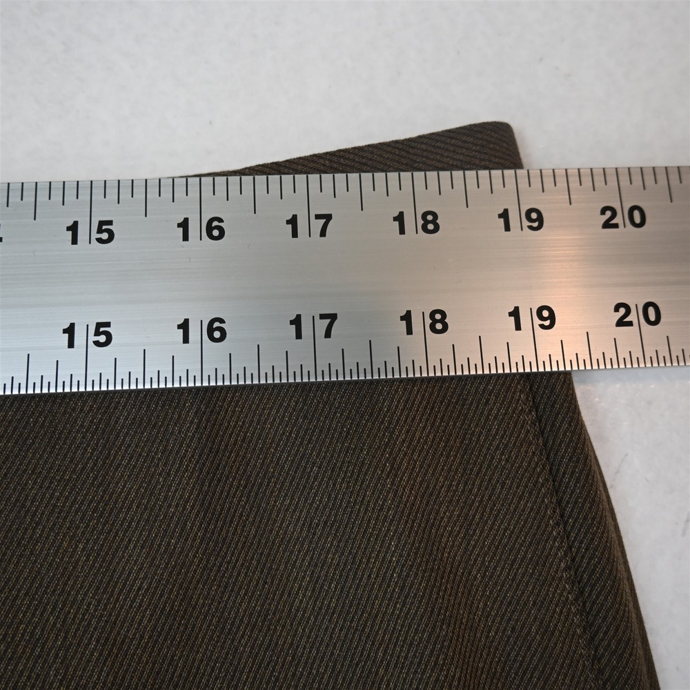 Jack Victor 38x32 Brown 100% Estrato Wool Spencer Cuffed Dress Mens Pants - Picture 2 of 9